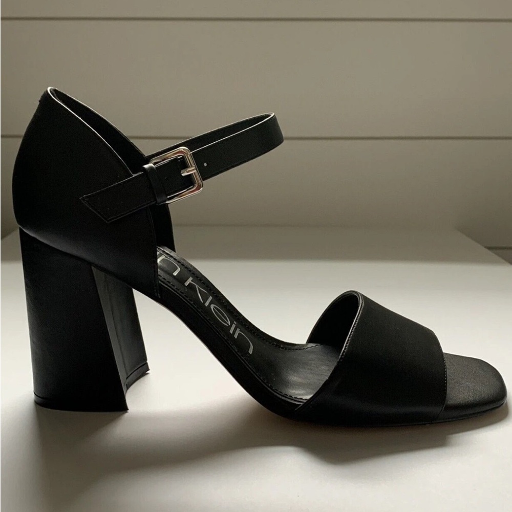 Calvin Klein Black Block Heel Sandals